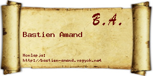 Bastien Amand névjegykártya
